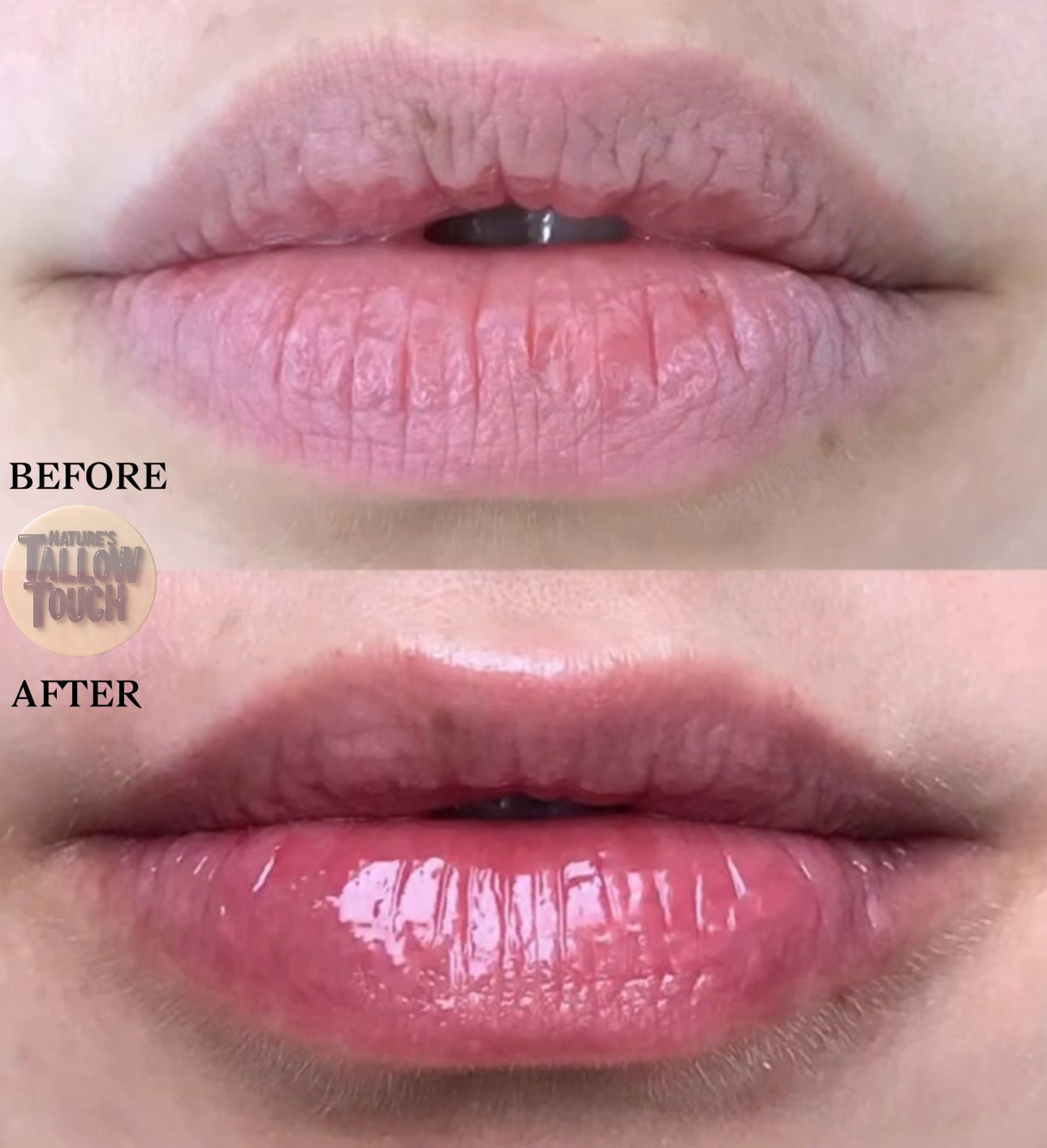 Lip Brightening Tallow Balm —Lip Discoloration Support | Daily Hydration | Smooth, Pink-Toned Look - Nature’s Tallow Touch LLC