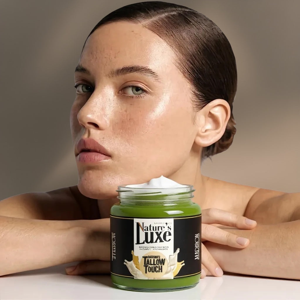 Nature’s LUXE Tallow Face Cream — Whipped Tallow Hydration +  Niacinamide + Vitamin C  + Kojic Acid - Nature’s Tallow Touch LLC