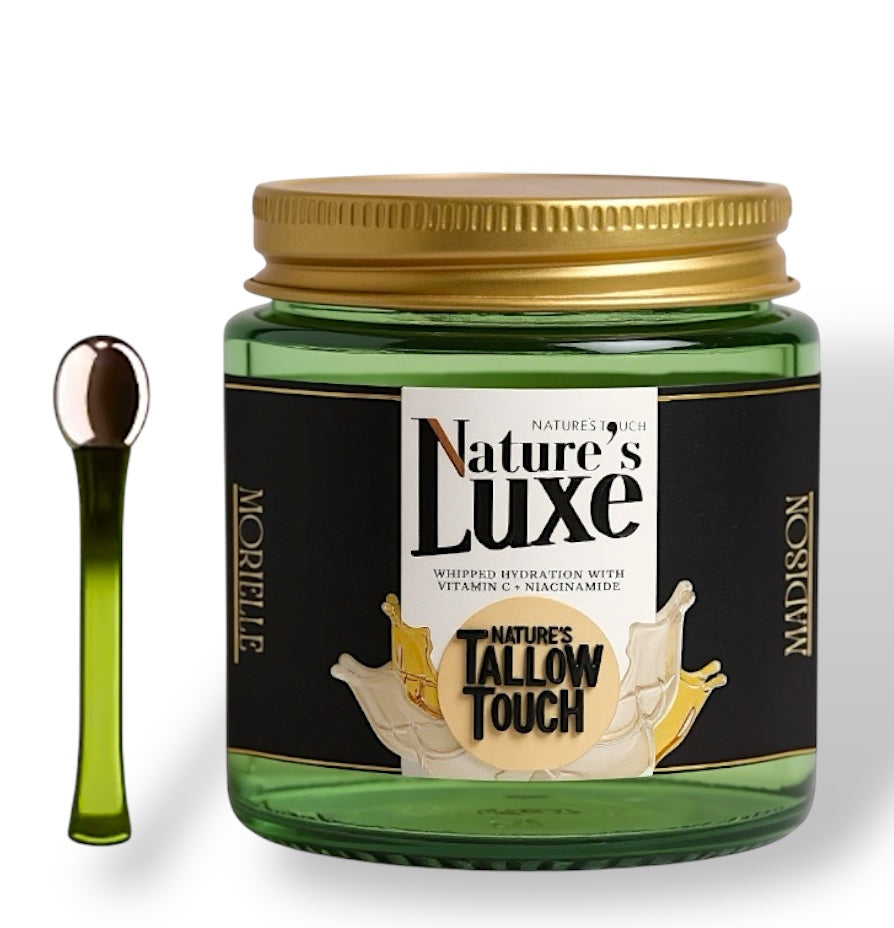Nature’s LUXE Tallow Face Cream — Brightening & Firming Moisture with Niacinamide, Vitamin C + Kojic (4 oz)